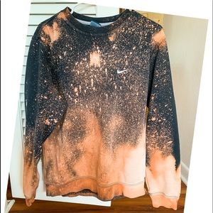 Vintage Nike Bleached Tie Dye Crewneck Sweatshirt